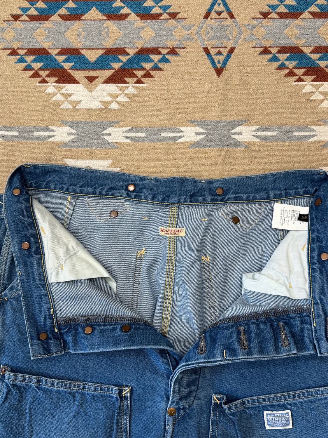 [2][M] 캐피탈 11.5온즈 데님 럼버 팬츠 인디고 (프로세싱) 상품이미지5