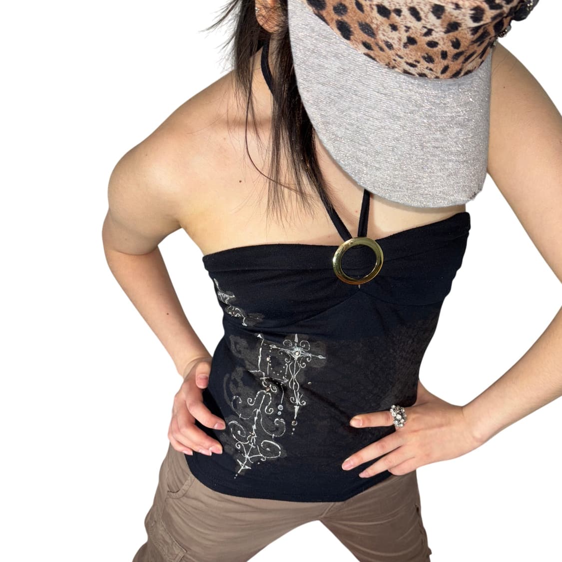 leopard gothic halter sleeveless 상품이미지4