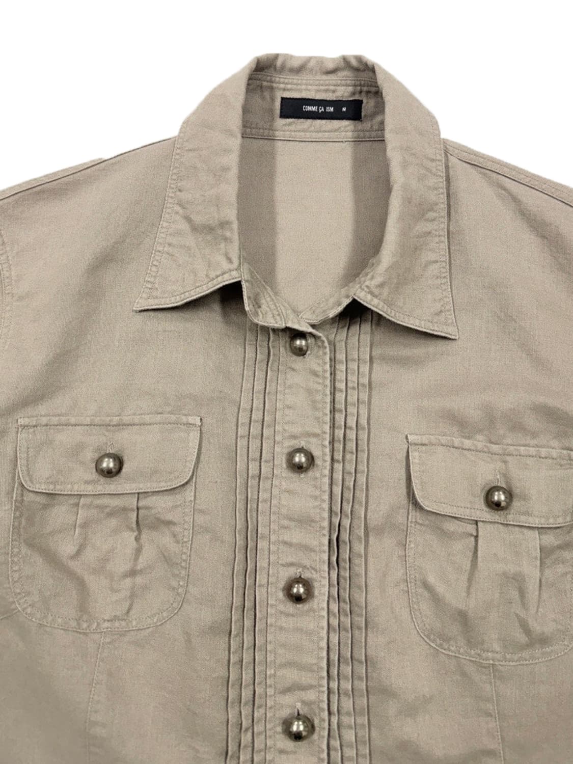 빈티지 Comme Ca Ism 베이지 7부 셔츠 상품이미지4
