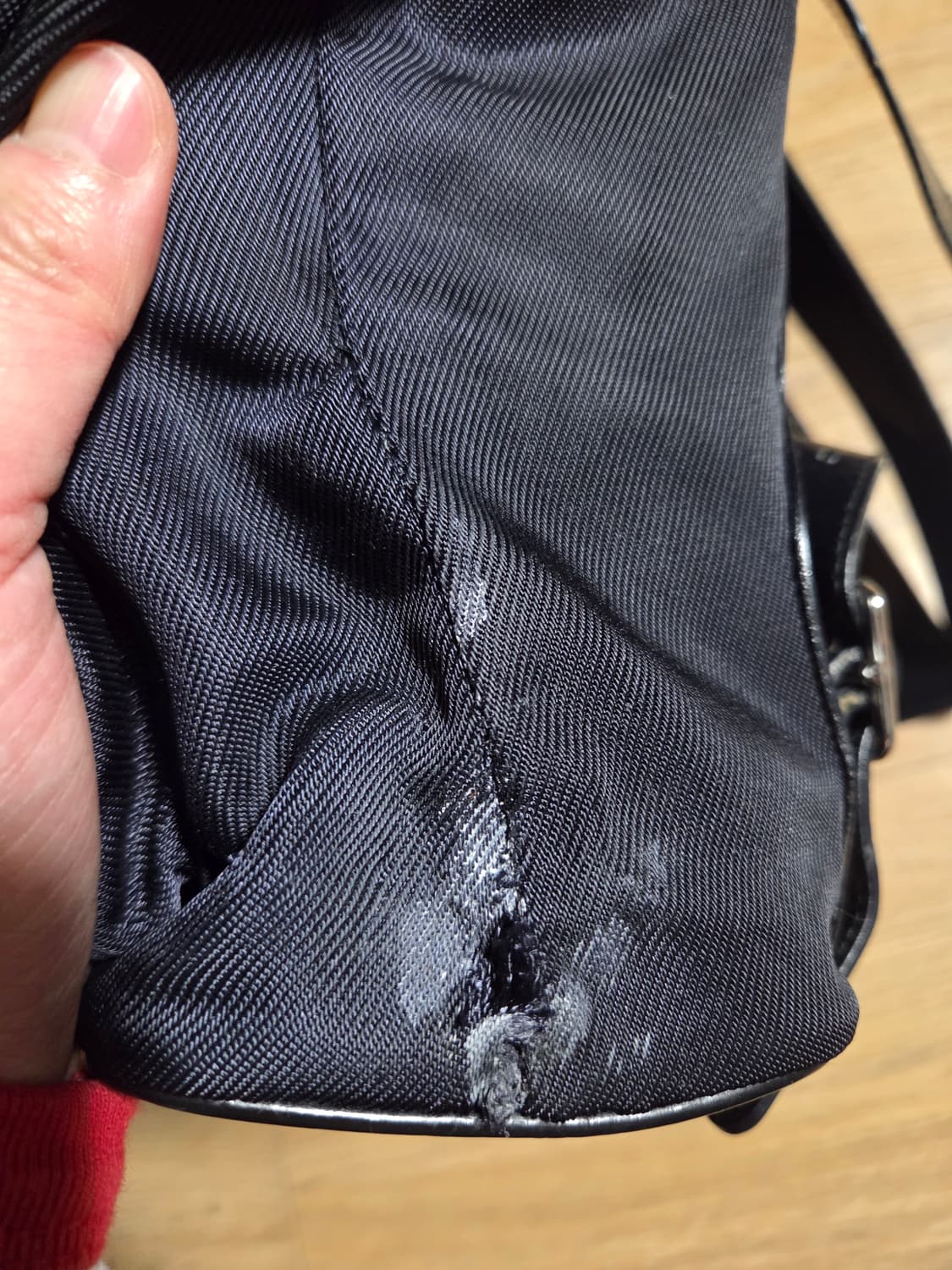 올드 구찌 나일론 레더 뱀부 백팩 상품이미지4