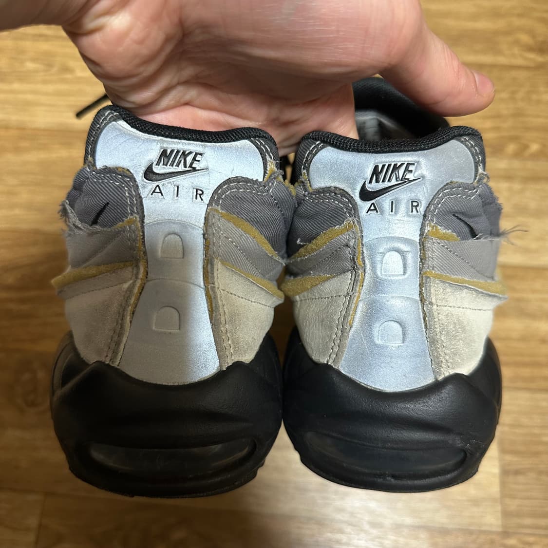 나이키 꼼데가르송 옴므 플러스 에어맥스 95 차콜 280사이즈 상품이미지8