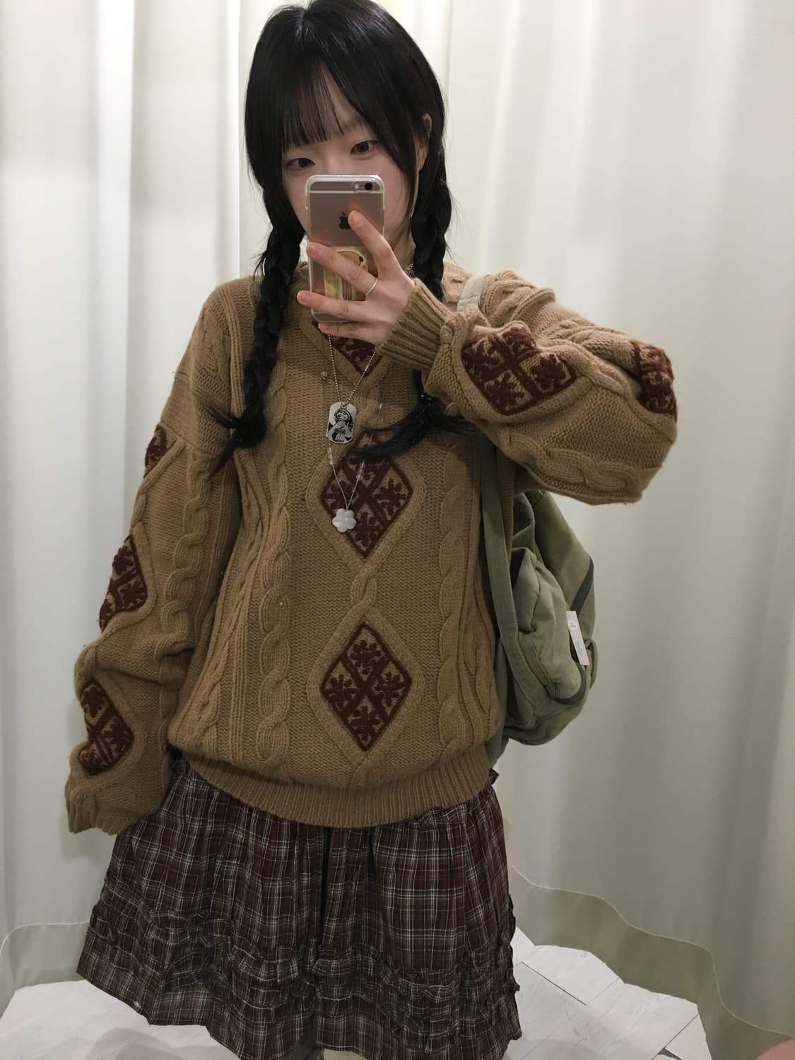 Fine natural soft flower knit 상품이미지6