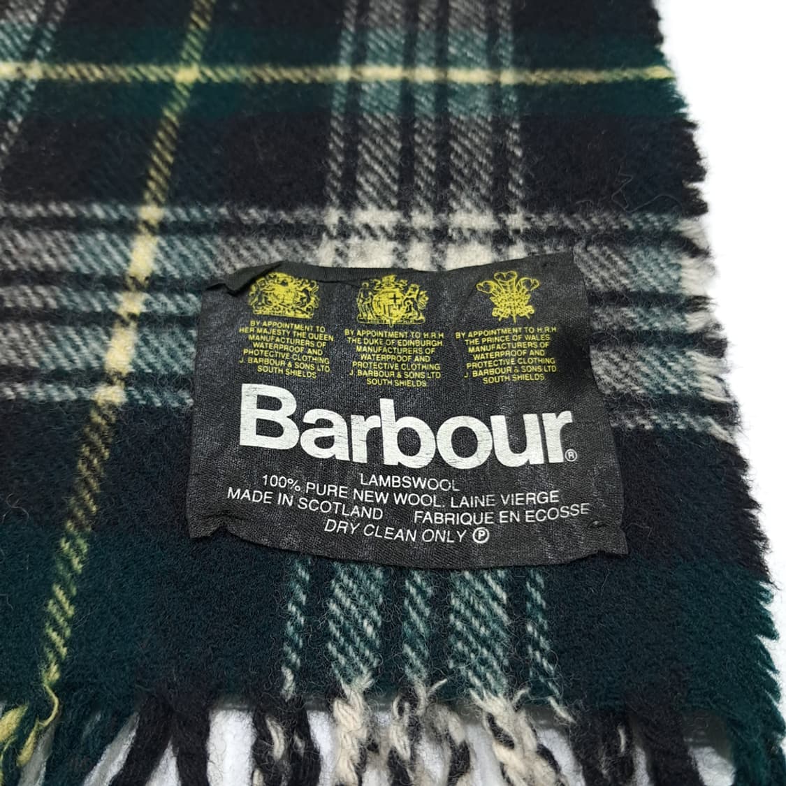 MX449 바버 스코틀랜드판 램스울 3로얄워런트 그린 머플러 목도리 상품이미지4