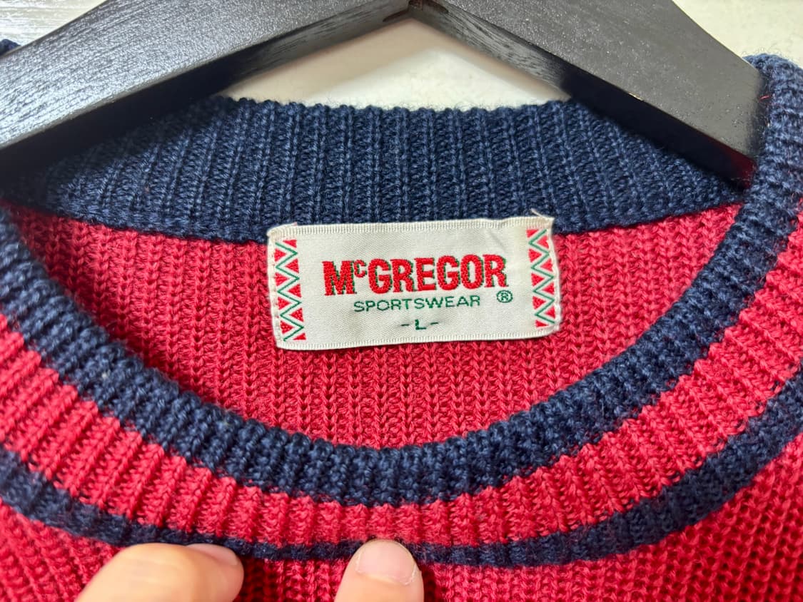 McGREGOR 올드 맥그리거 성조기 울 니트 라지 상품이미지5