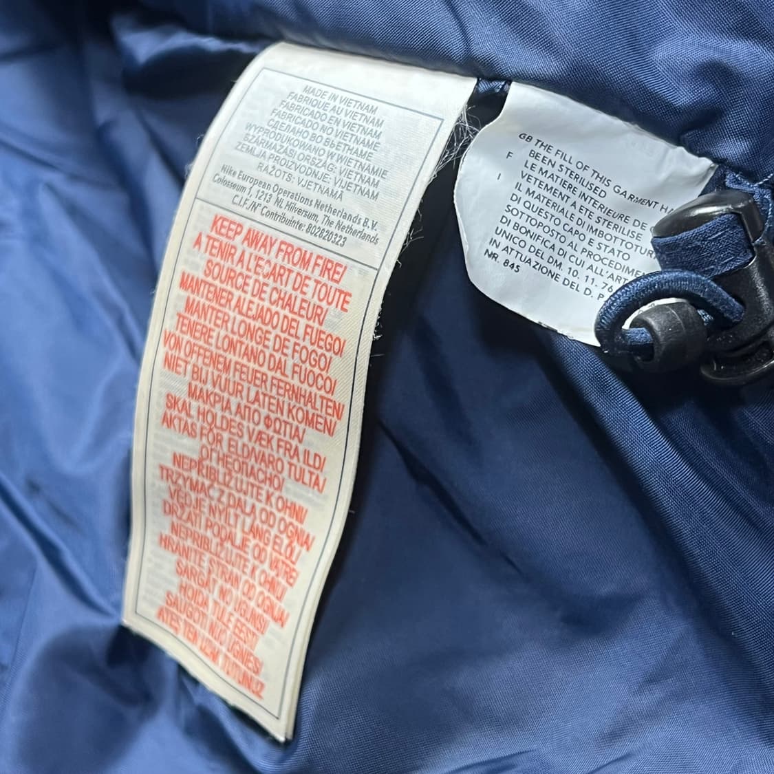 나이키 퀄팅 패딩 조끼 네이비 S 상품이미지4