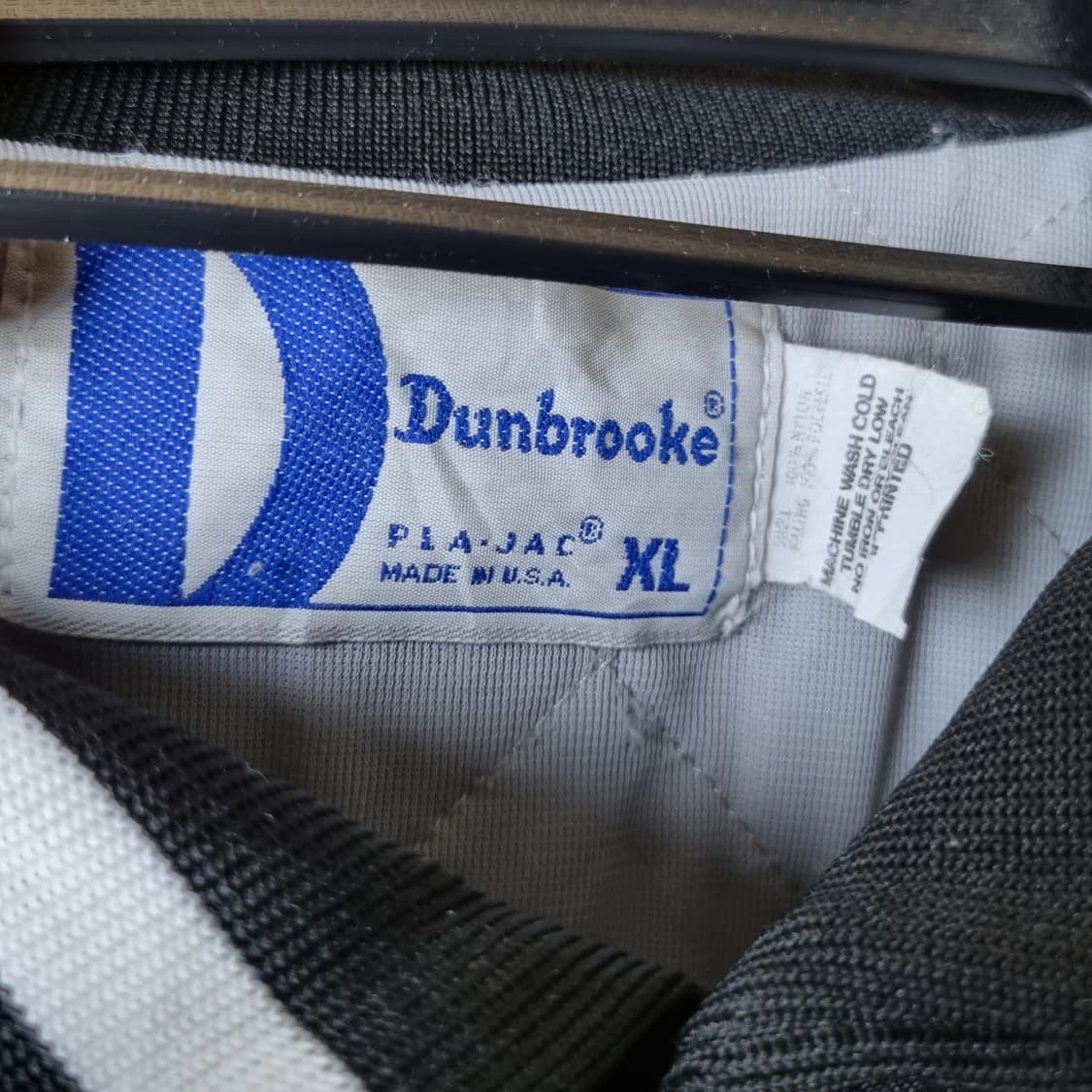 Dunbrooke PLA-JAC USA 새틴 스타디움 재킷 블랙 XL 상품이미지3