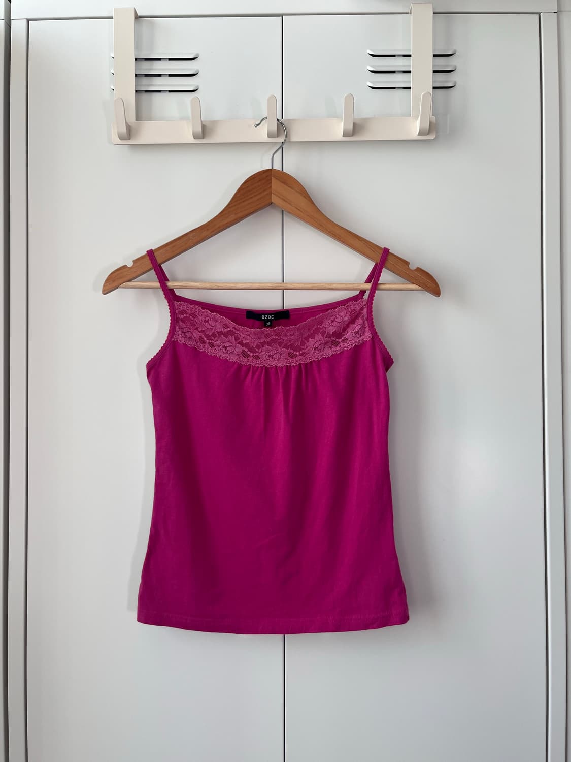 Ozoc 하구미 핫핑크 레이스 슬리브리스 상품이미지3