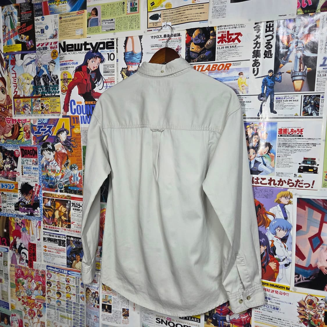 컬럼비아 베이지 라이트 그레이 코튼 셔츠 상품이미지6