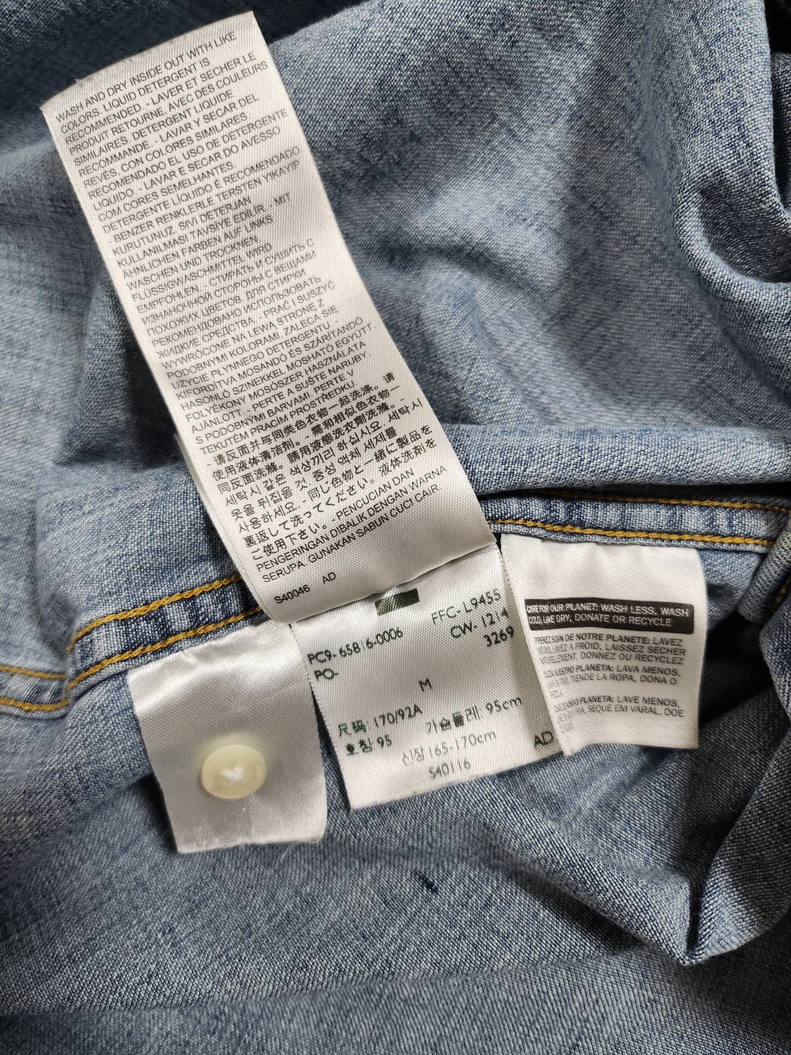 리바이스 워싱데님셔츠 (M 상품이미지7