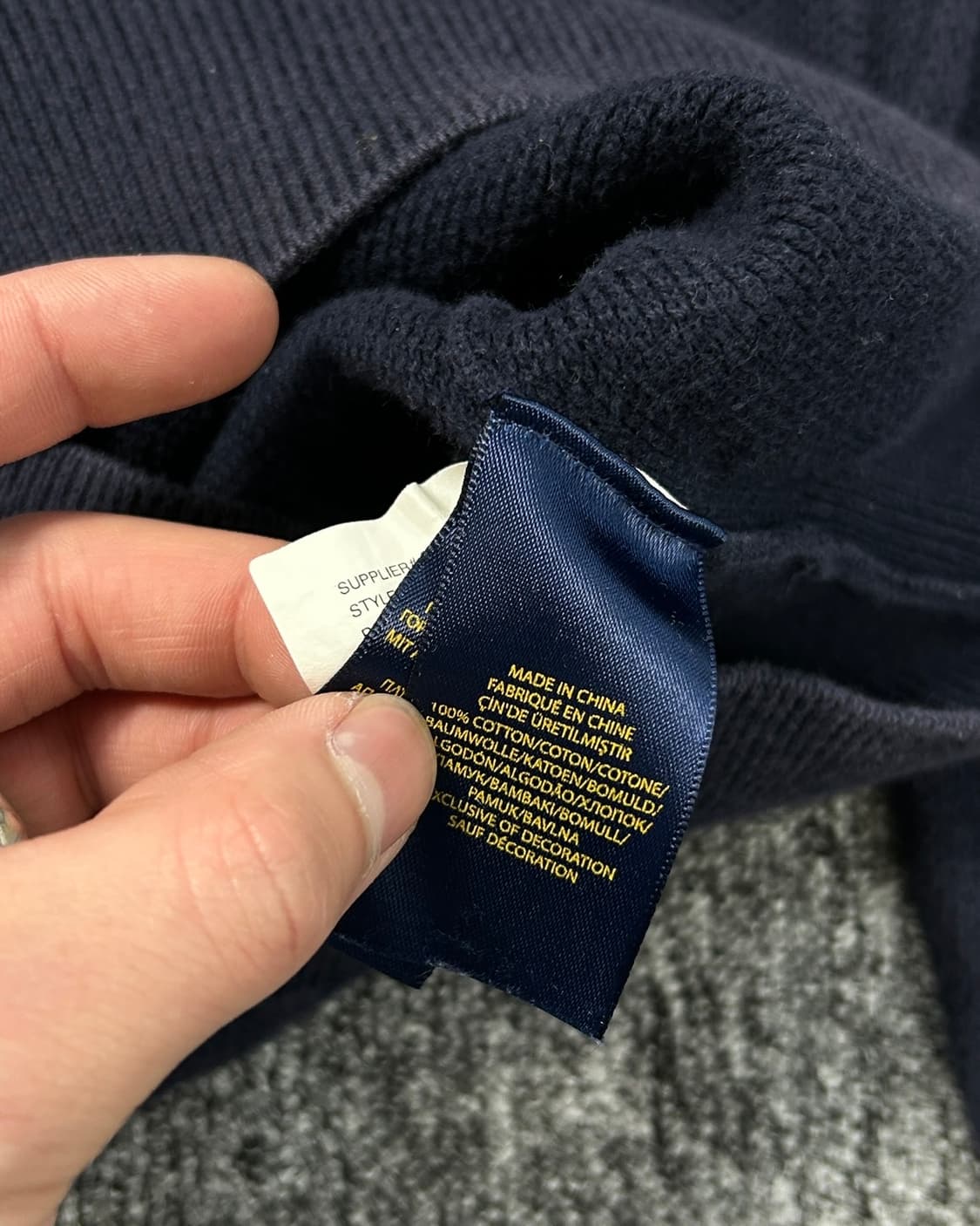 폴로 랄프로렌 네이비 코튼 니트  상품이미지6