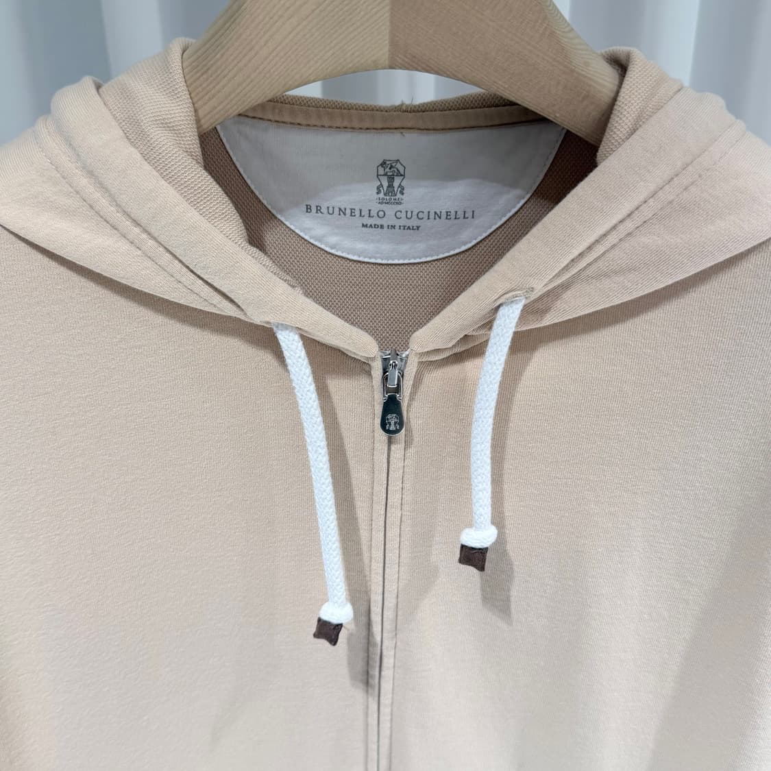 (A+/XL) / 브루넬로 쿠치넬리 코튼 후드 집업 베스트 조끼 상품이미지2