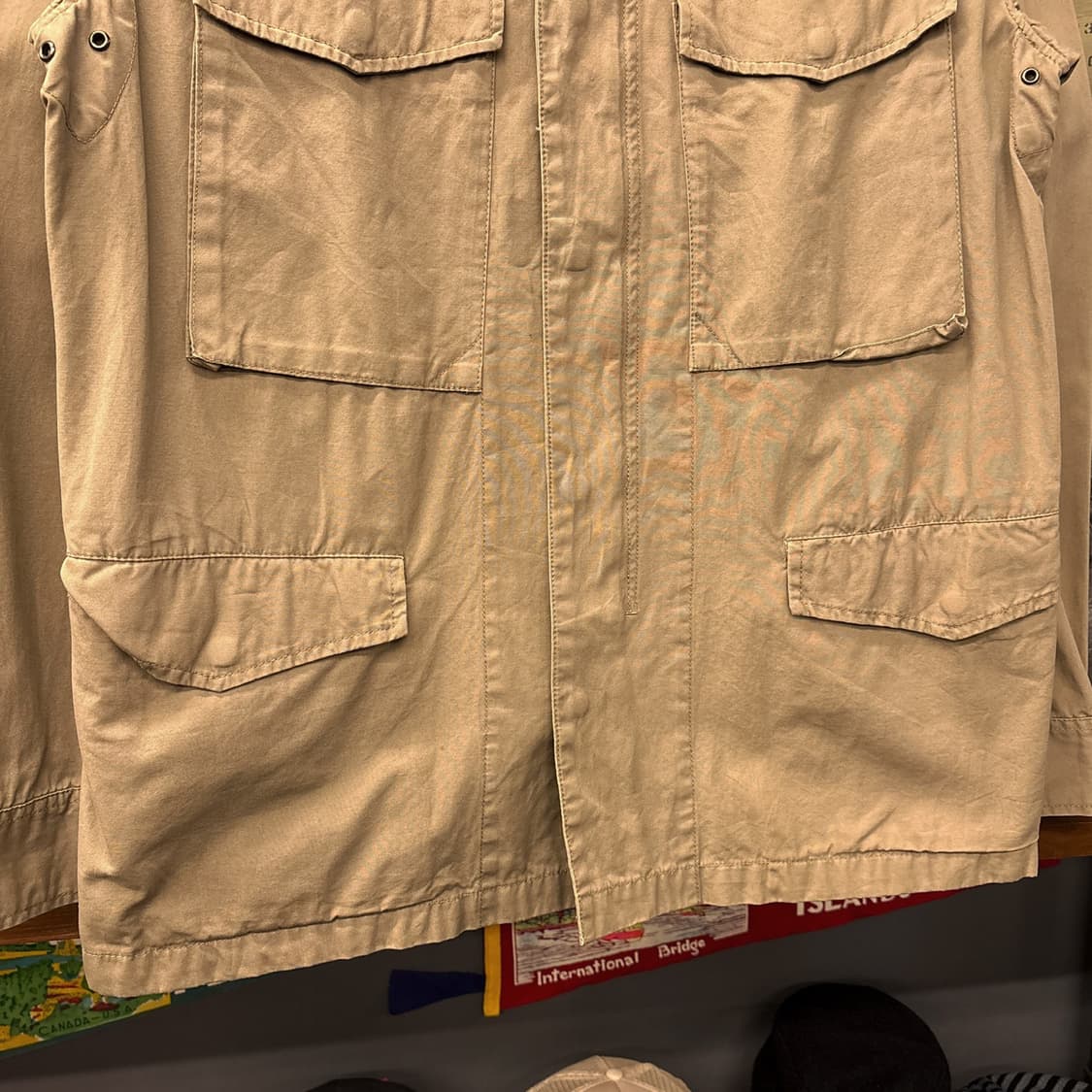 00s 아비렉스 PX 봄버윙 스텐실 M-65 필드자켓 카키 N1142 상품이미지4