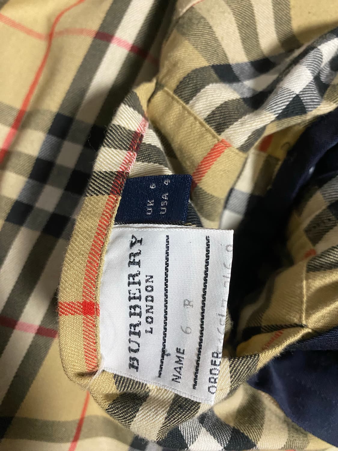 롱랭스 노바체크 울 라이너 내피 버버리 트렌치코트 급처 상품이미지6