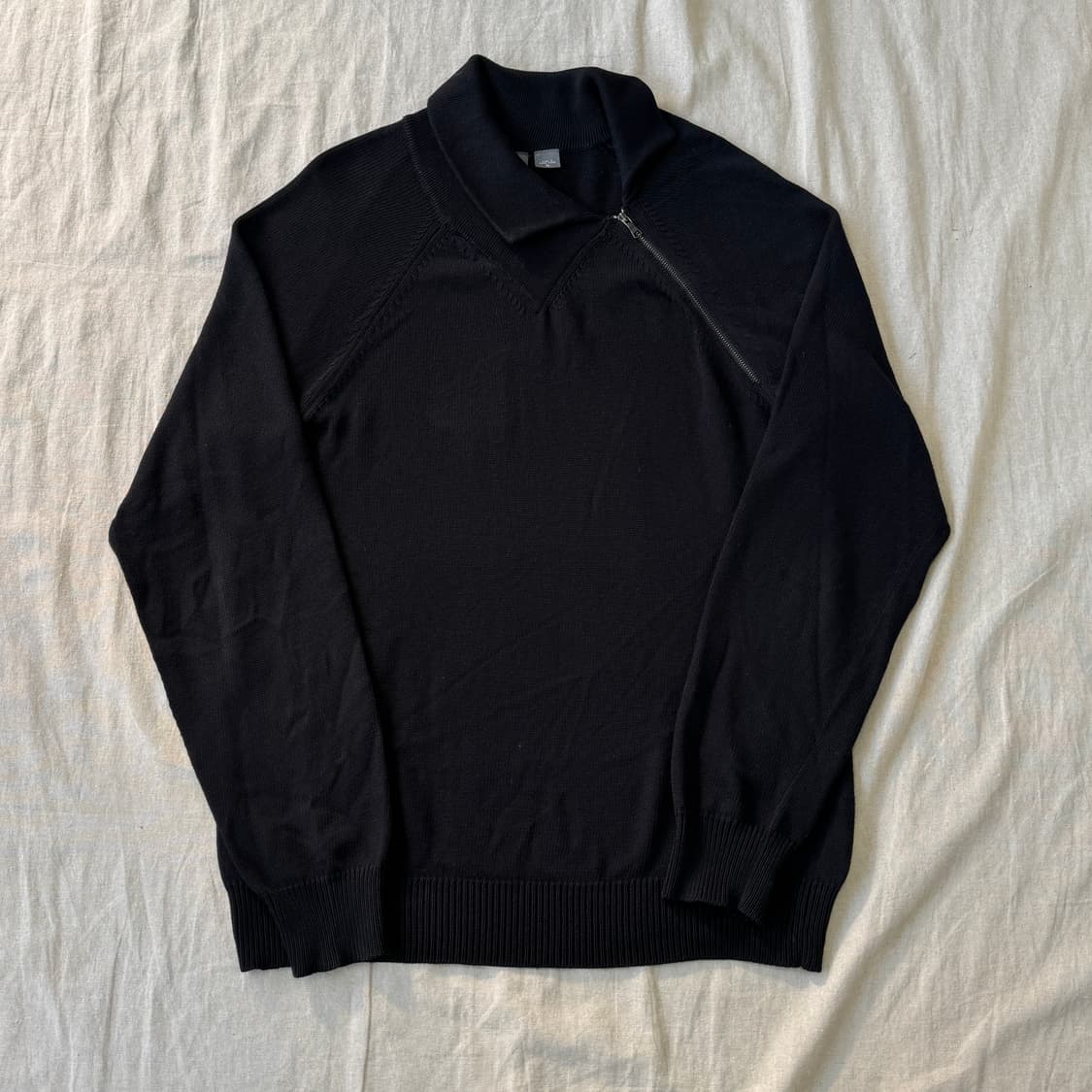 아르마니 익스체인지 사선 지퍼 카라 니트 XL 상품이미지1