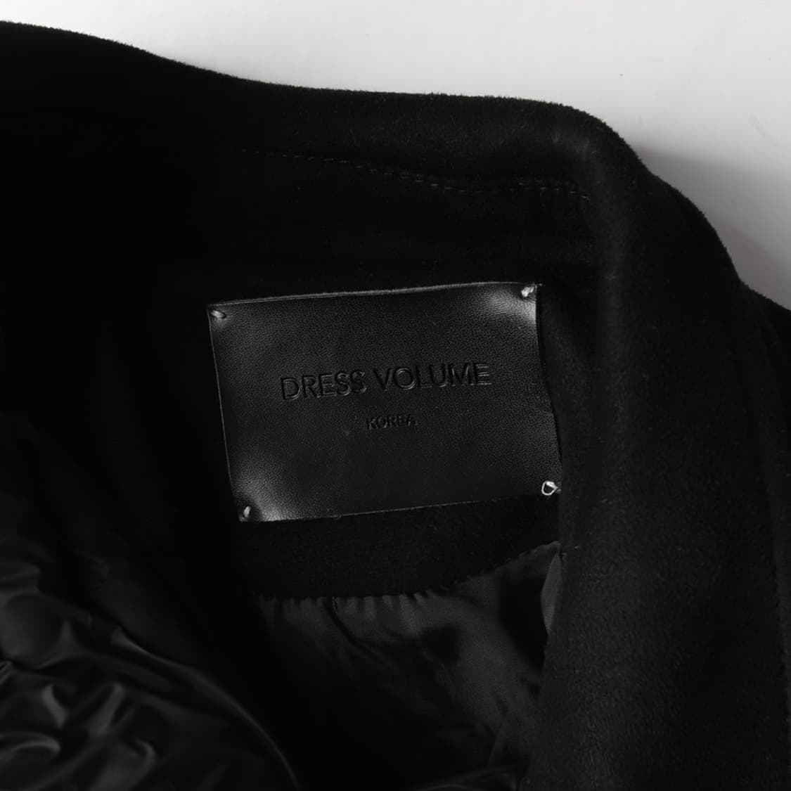 드레스볼륨 블랙 패브릭 더블 라이더 자켓 L 상품이미지5