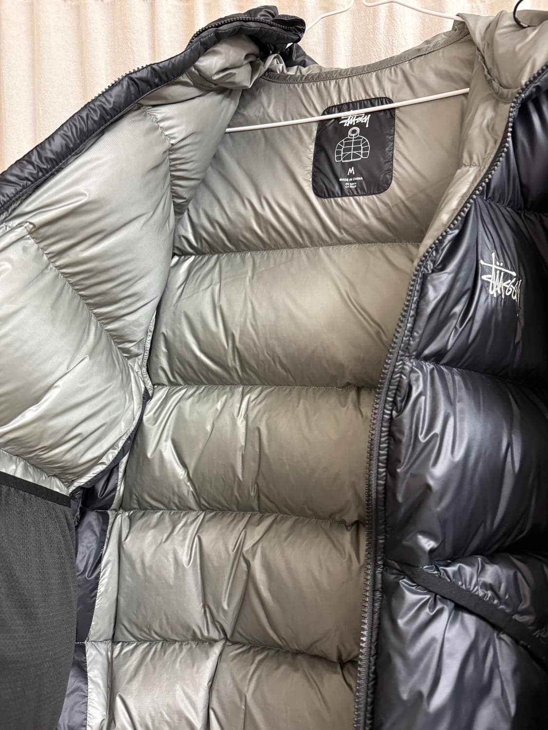 스투시 다운 파카 마이크로 립스탑 팬텀 블랙 M 상품이미지5