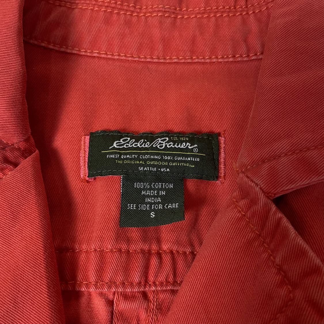 에디바우어 코랄오렌지 투포켓 코튼 긴팔 자켓 S 상품이미지4