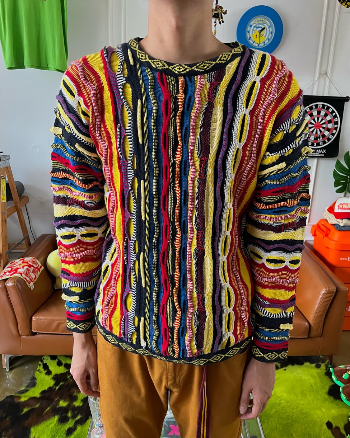 90s COOGI 3D Cable Pattern Knit Sweater 상품이미지2