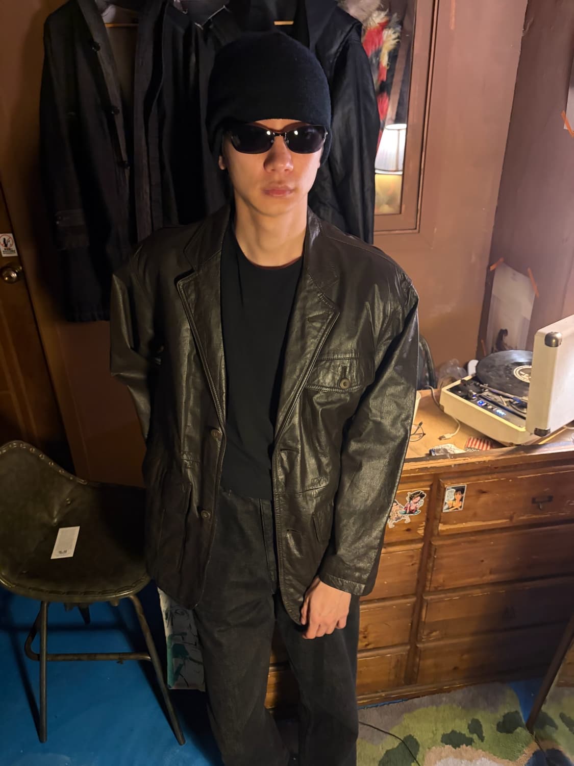 JAPANESE BROWN COW LEATHER BLAZER JACKET 상품이미지8