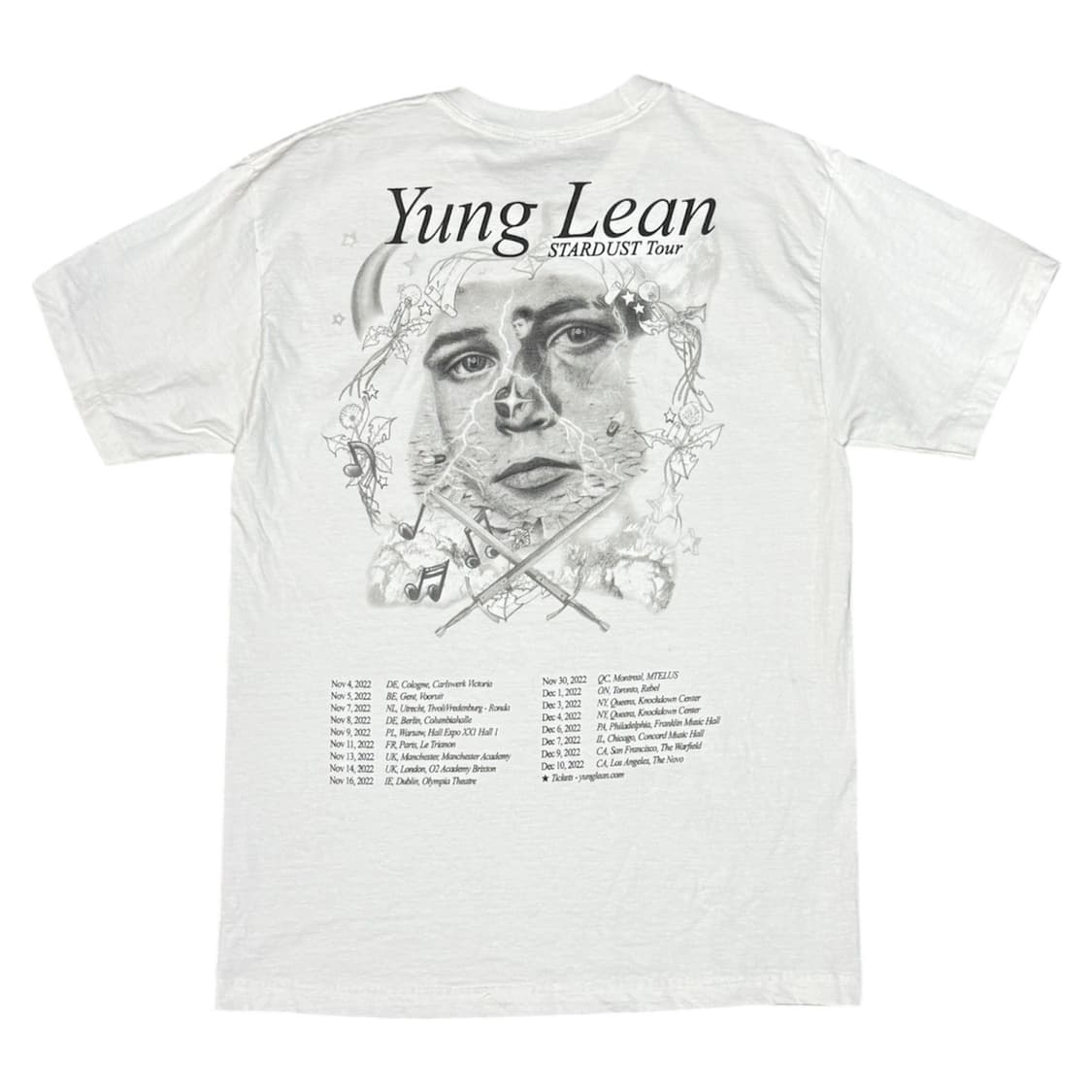 2022 yung lean 스타더스트 투어 머천다이즈 반팔 티셔츠 상품이미지1