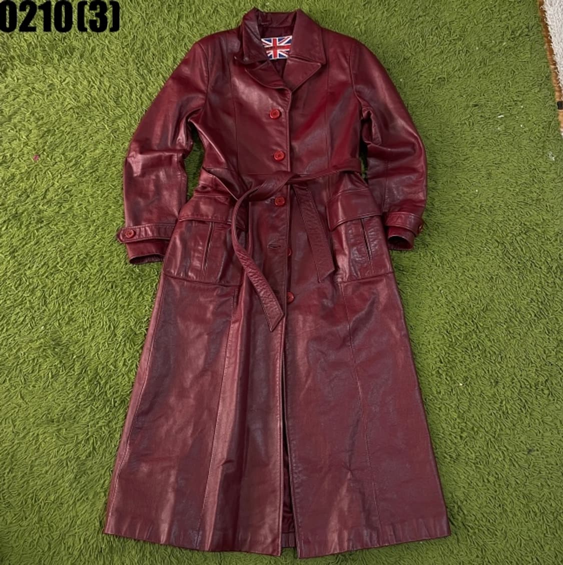 미치코 런던 가죽 코트 상품이미지1