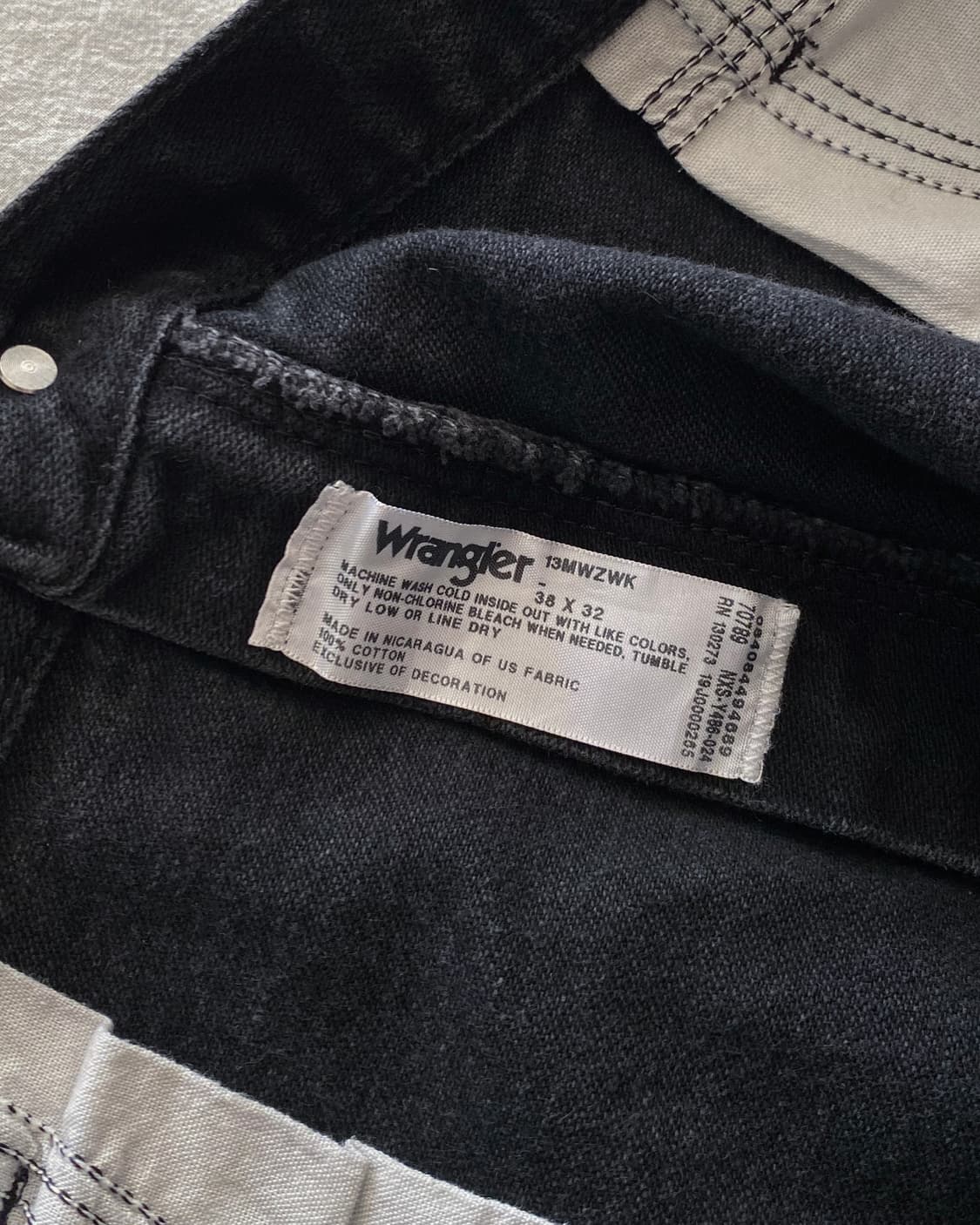 랭글러 블랙 데님 팬츠 상품이미지9