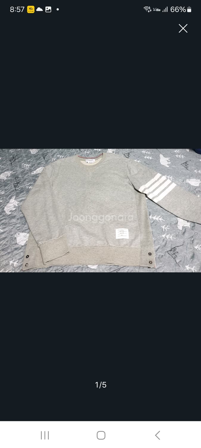 톰브라운 맨투맨그레이.  L/XL 상품이미지1