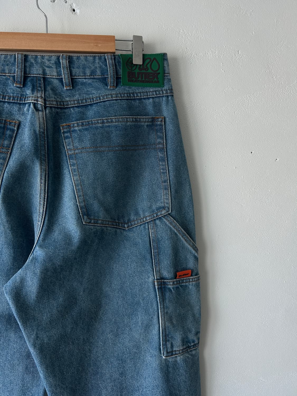 버터굿즈 weathergear 데님 배기 팬츠 / 블루,30 상품이미지5