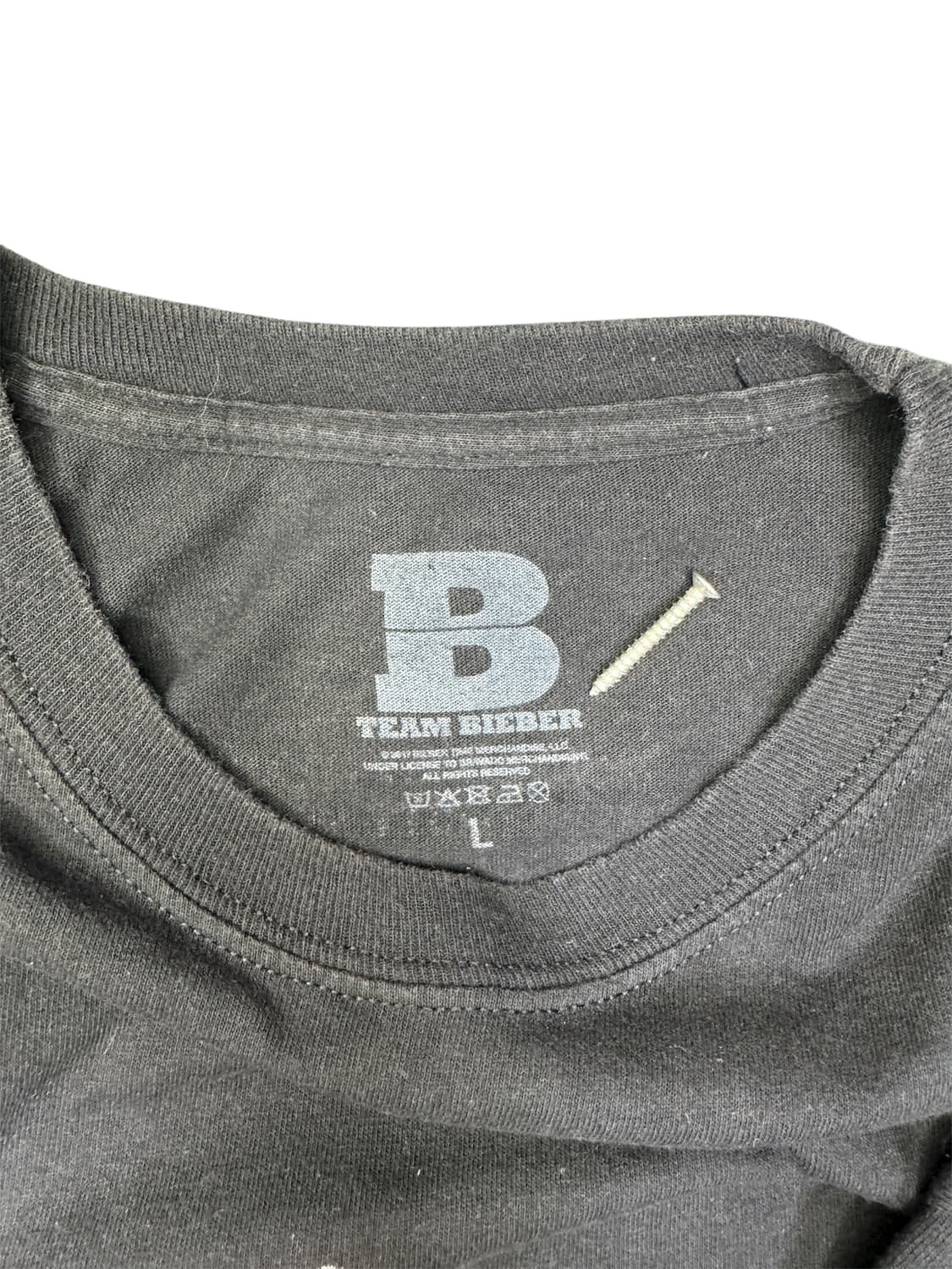 빈티지 저스틴비버 퍼포스 더스타디움 투어 롱슬리브 L 상품이미지4