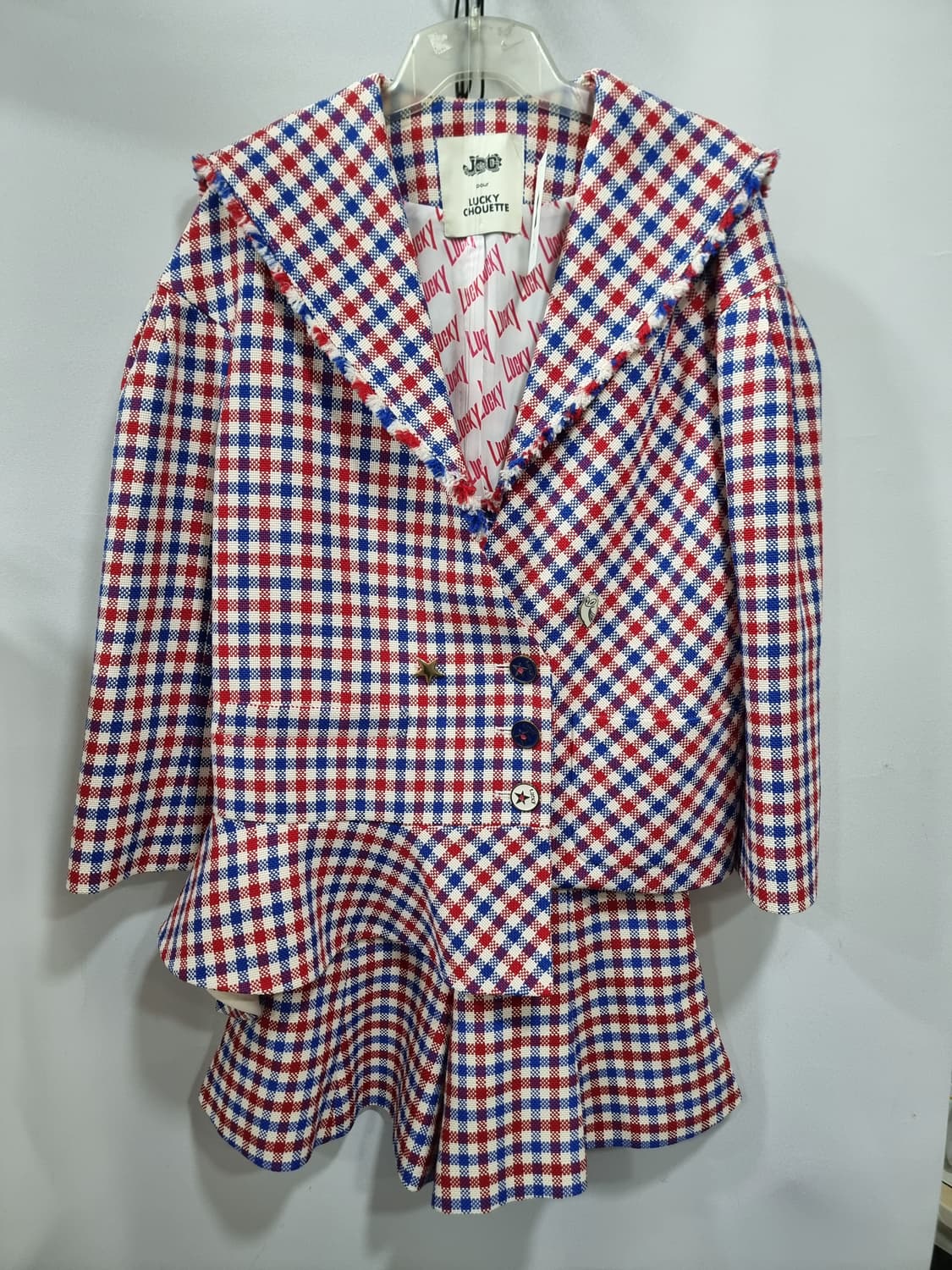 럭키슈에뜨 러플 세일러 카라 자켓 셋트 (C951 상품이미지2