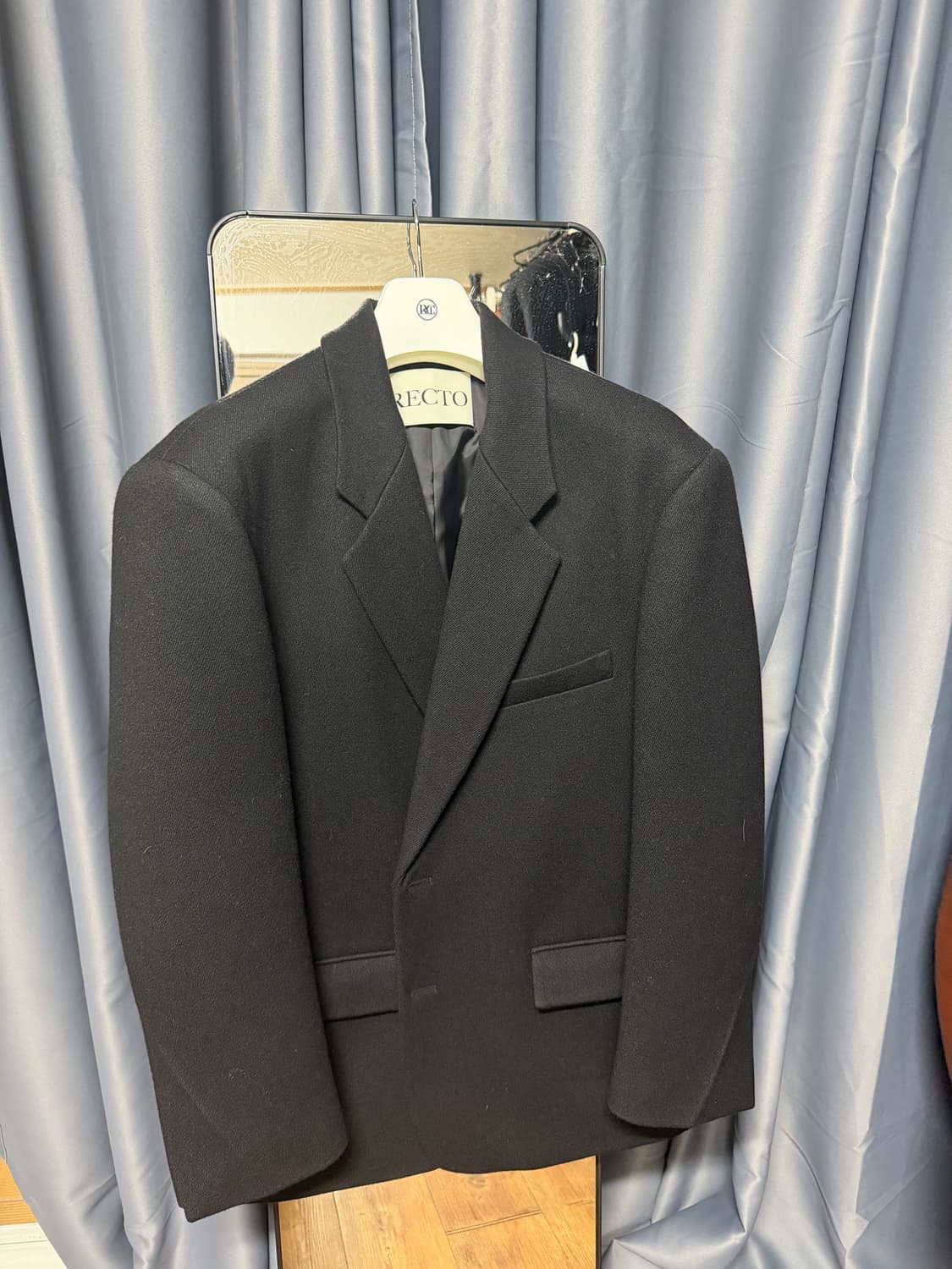 렉토 22fw 오버사이즈 울 싱글 브레스티드 자켓 m 상품이미지2