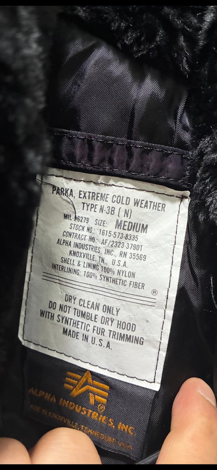 90s Alpha 알파 USA made N3B 점퍼 상품이미지8