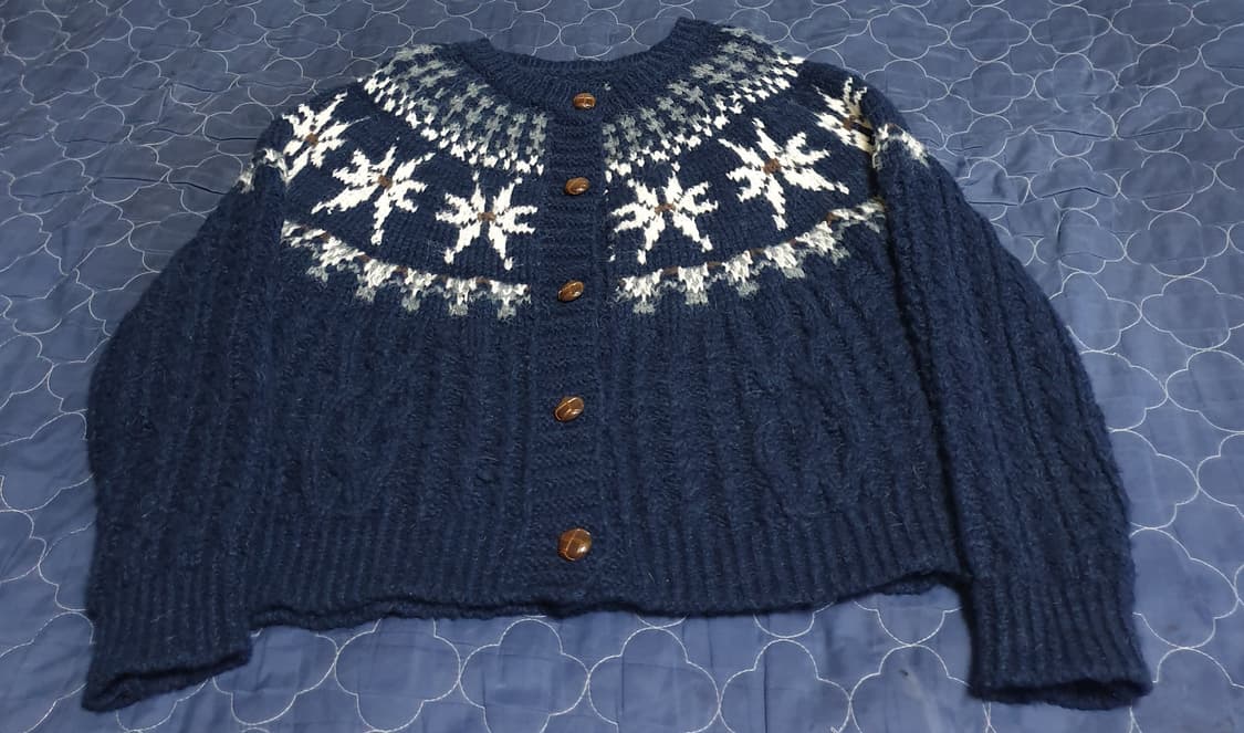 니트 가디건 자켓 네이비 (M) 상품이미지1