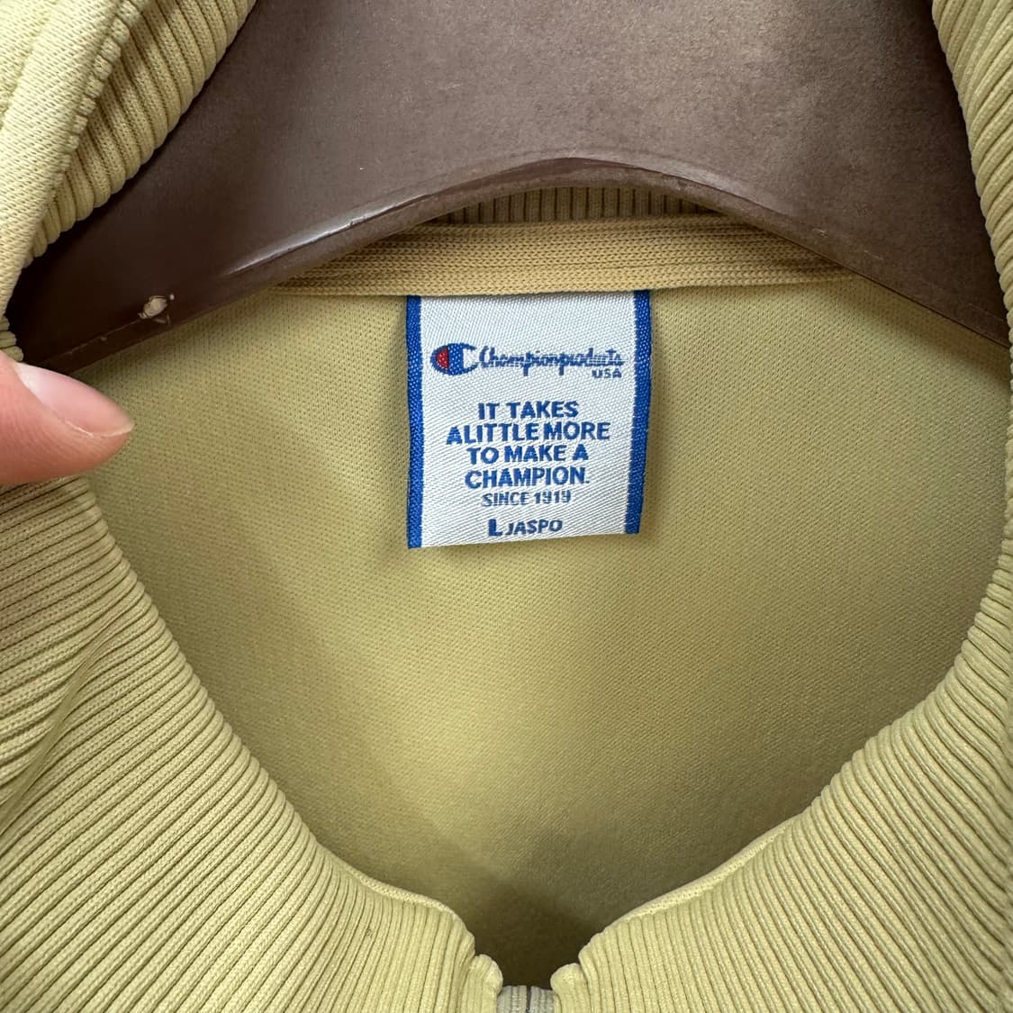 90s 챔피온 재팬 골드원 져지 사이드 트랙 라인 포인트 옐로우 상품이미지6