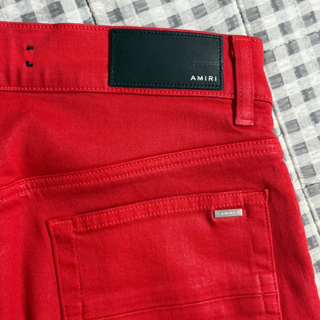 (30) Amiri 아미리 WAX MX1 데님 팬츠 레드 상품이미지8