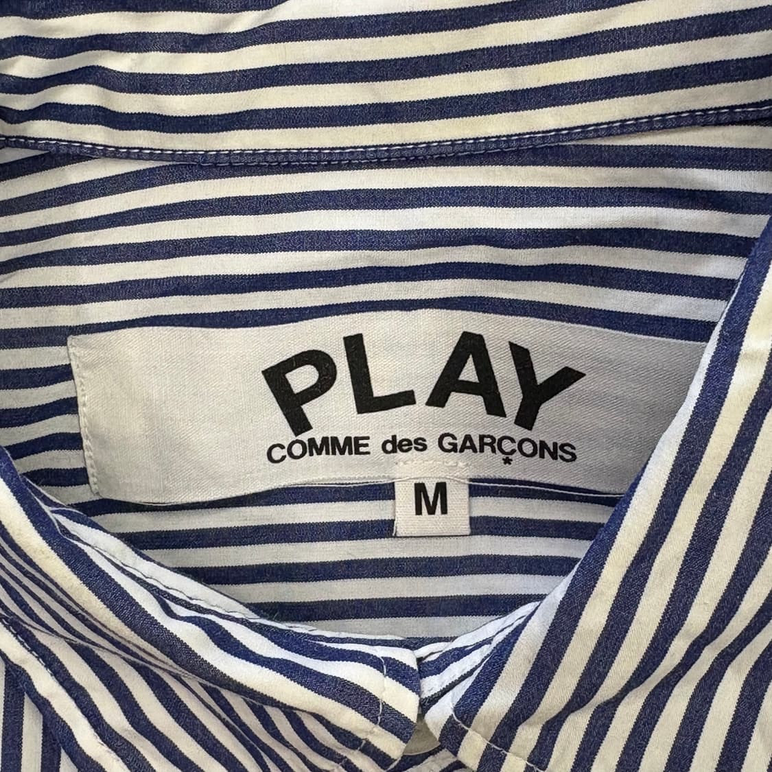 M 꼼데가르송 스트라이프 블랙와펜 셔츠 상품이미지4