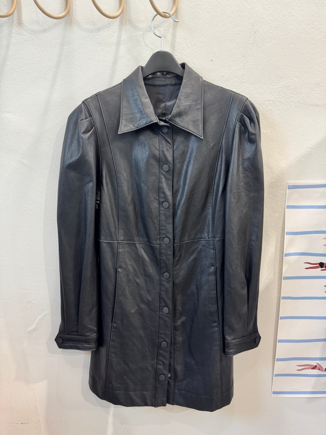 vintage 페이크레더 투웨이자켓 상품이미지1