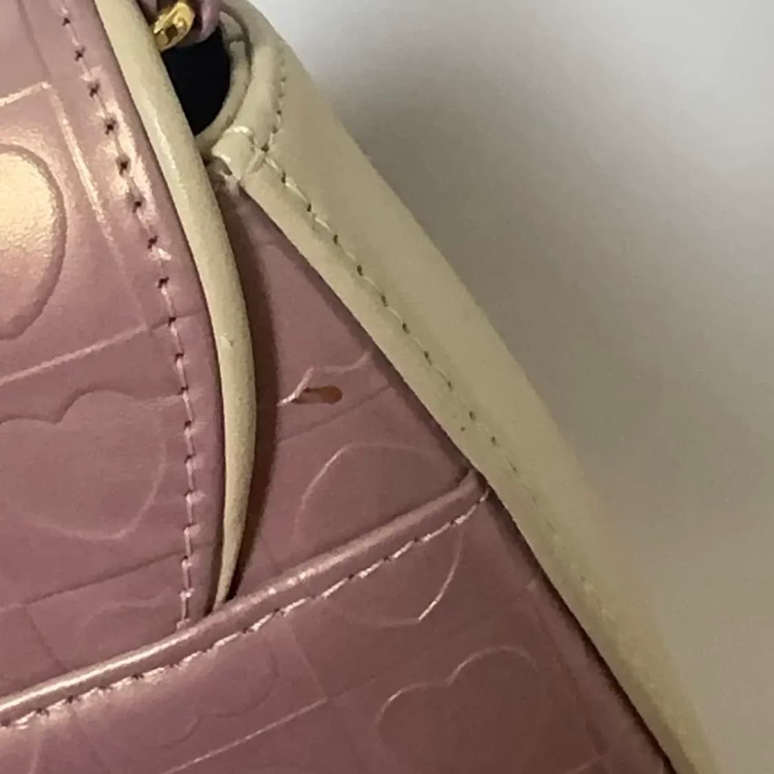 Y2k 러브캣 핑크 하트 패턴 리본 숄더백 하이틴 가방 갸루 상품이미지4