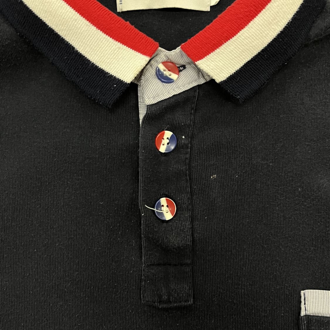 [M정도] 남성 명품 빈티지 포켓 와펜 긴팔 카라 티셔츠 3955 상품이미지6