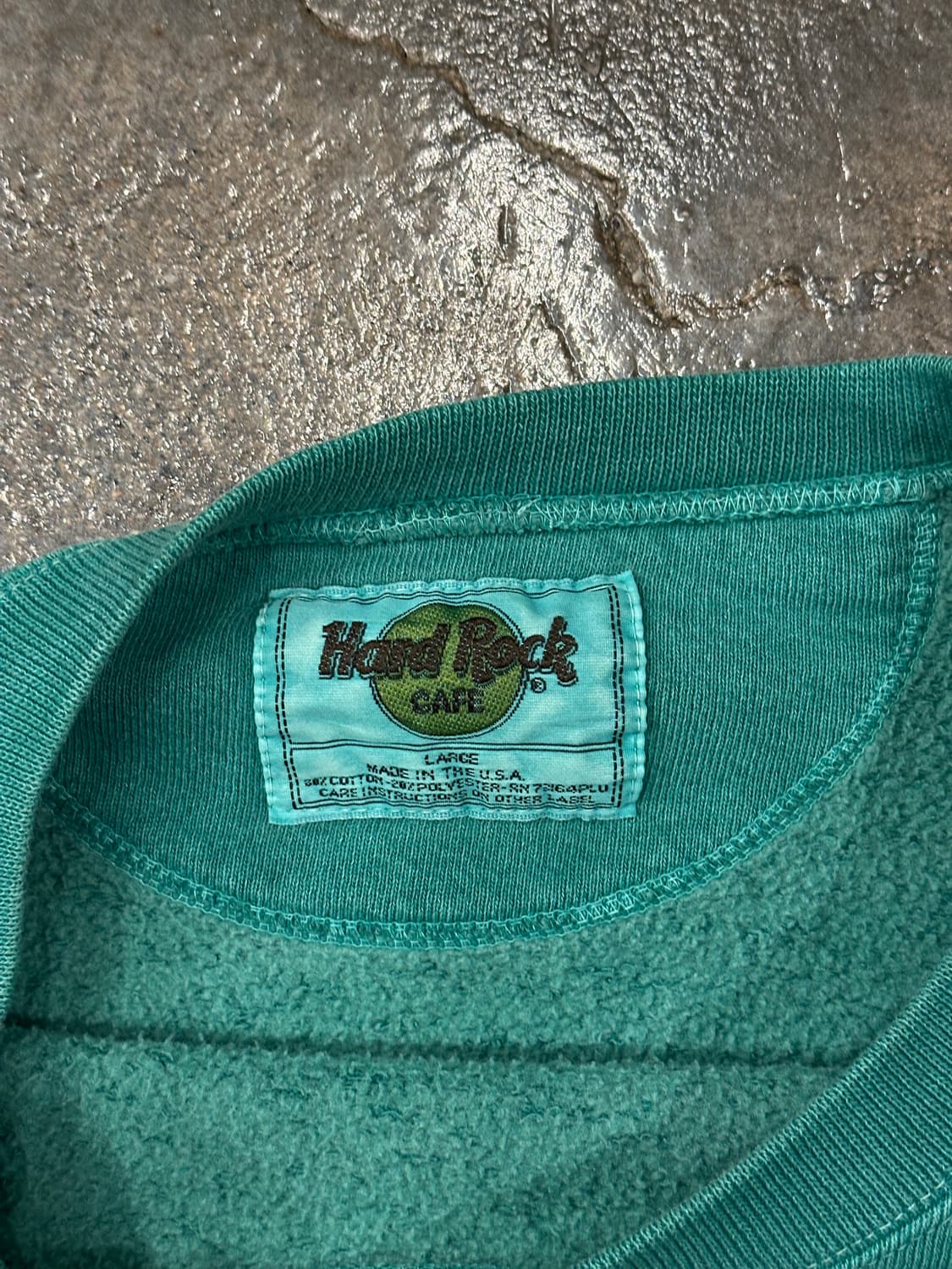 90s Hard Rock 하드락 카페 마우이 데미지드 스웻셔츠 L 상품이미지4