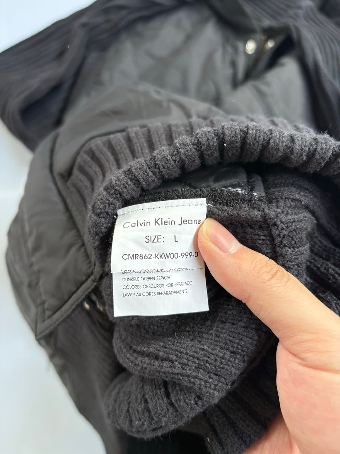 캘빈클라인 패딩 니트집업 상품이미지6