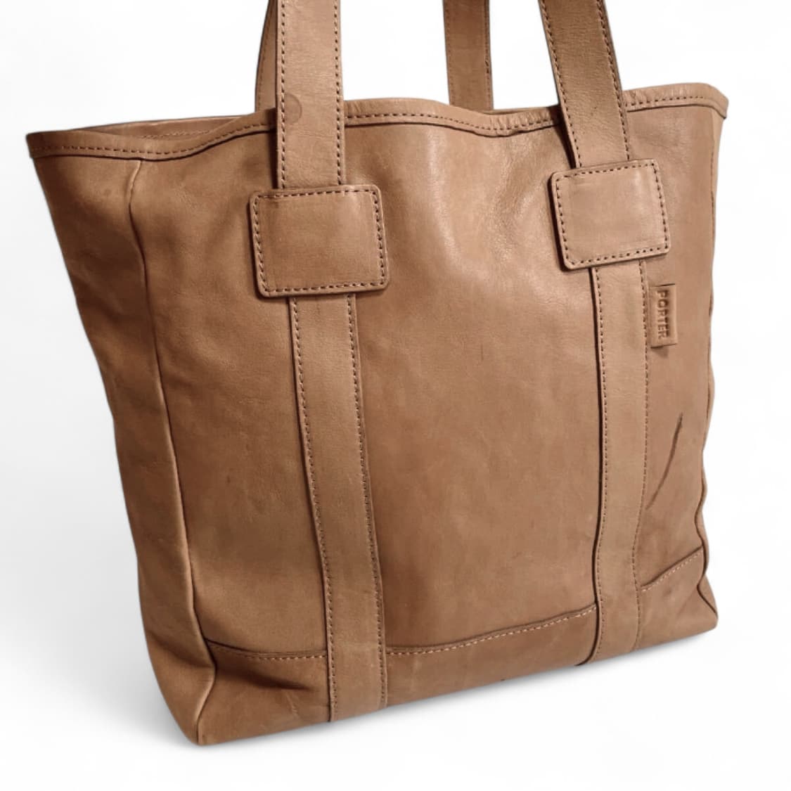 요시다 포터 소가죽 카멜 베이지 토트백 상품이미지3
