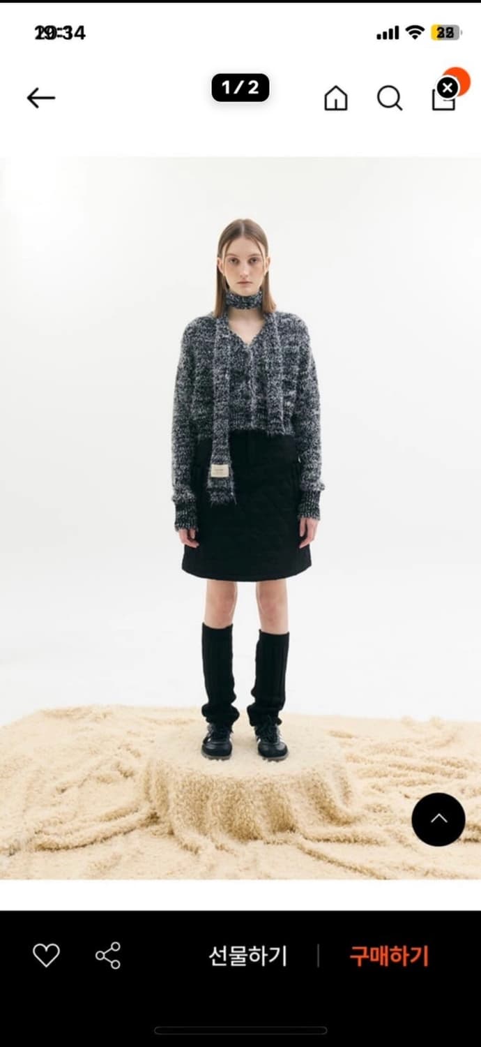 라티젠 가디건 머플러 세트 LX POPCORN CARDIGEN SET 상품이미지1