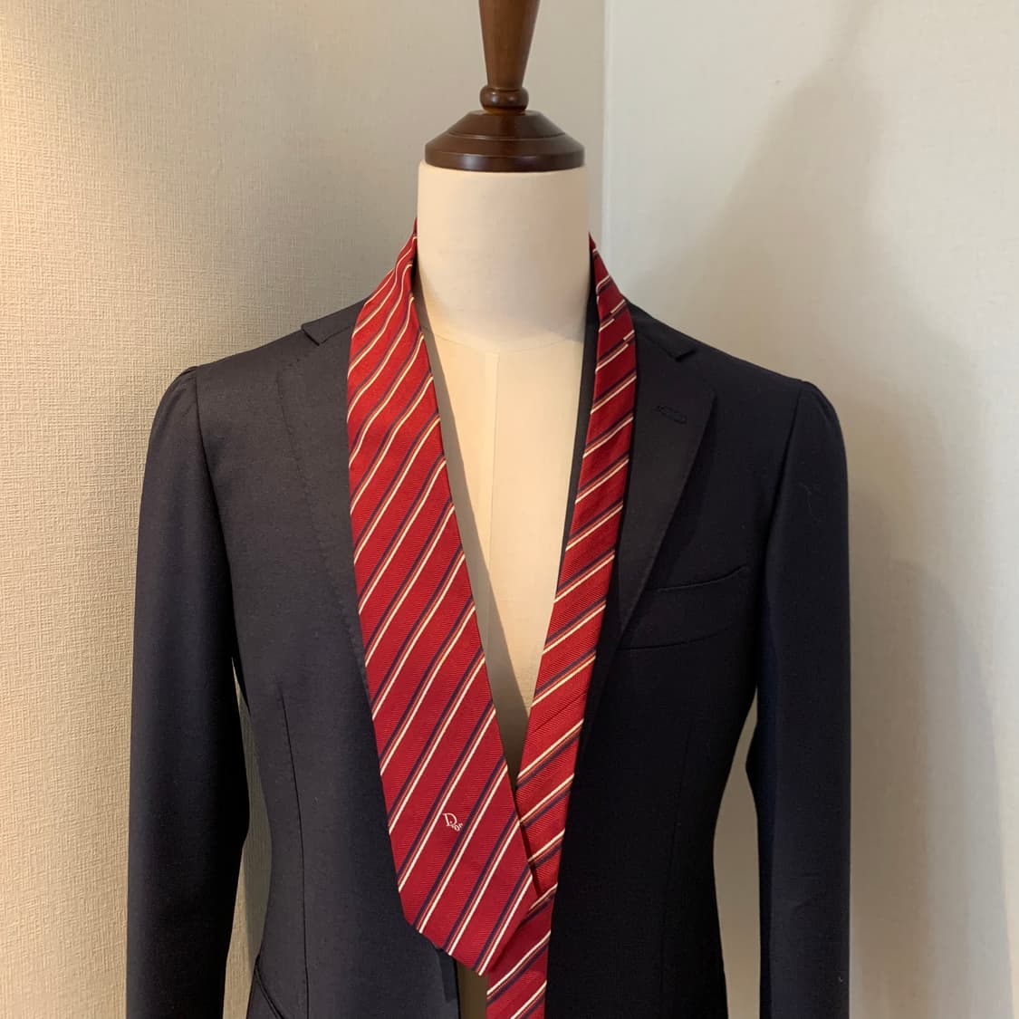 디올(Dior) 스트라이프 넥타이 명품 혼방 A-A+등급 7.5cm 상품이미지1