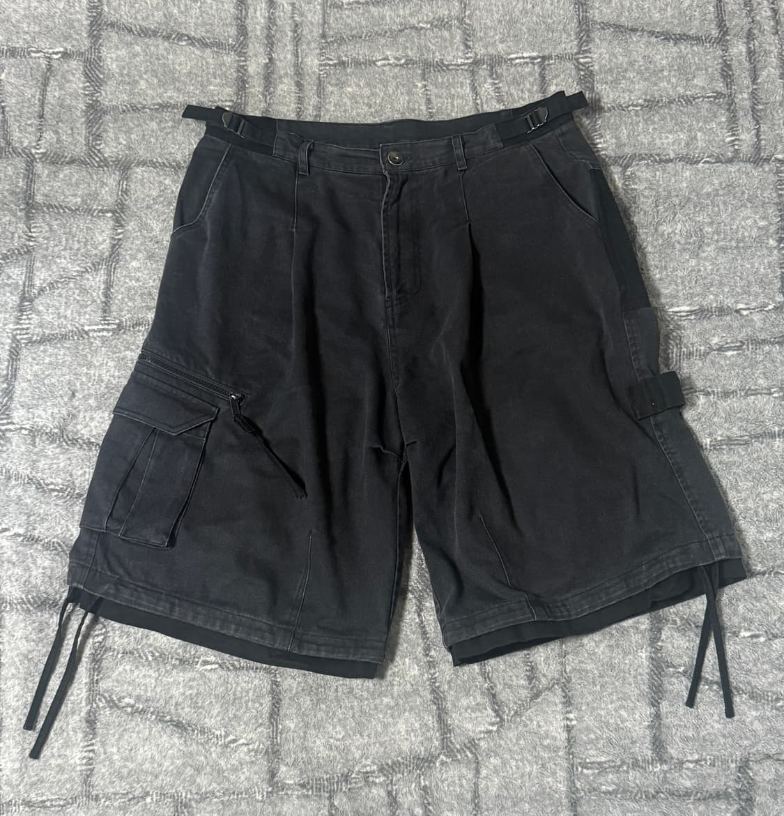 [XL] Etce(이티씨이) 레이어드 카고 팬츠 블랙 상품이미지5