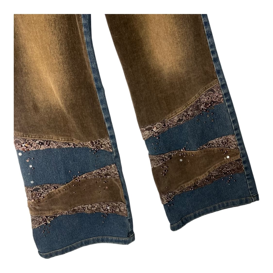 [VTG] 벨벳 배색 부츠컷 데님팬츠 상품이미지4