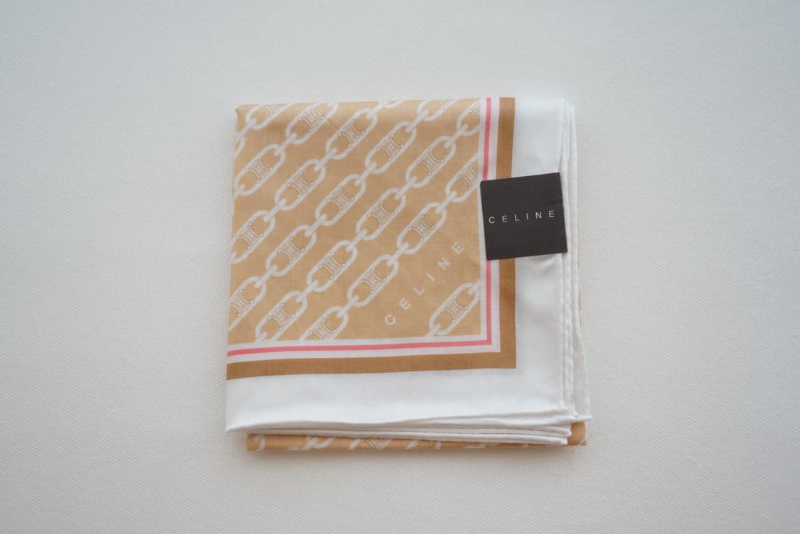 셀린느 로고체인 손수건-오렌지 상품이미지1