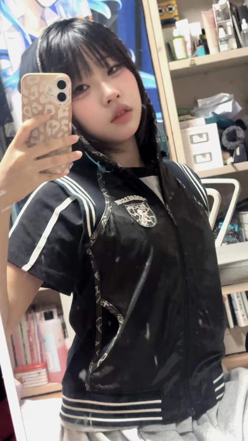 펑크 y2k 후드베스트 상품이미지2