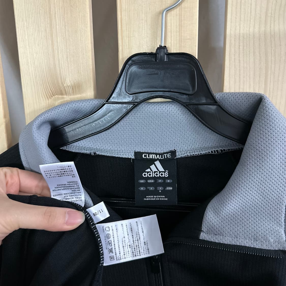 (M) 아디다스 그레이 블랙 져지 트랙탑 상품이미지5