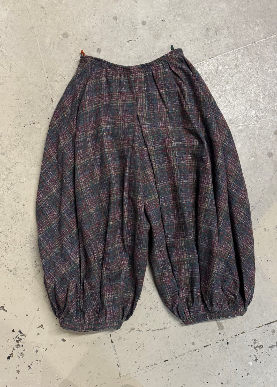 90s Missoni 미쏘니 체크패턴 울 벌룬팬츠  상품이미지1